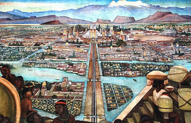 chinampas ancestrales à Tenochtitlan 